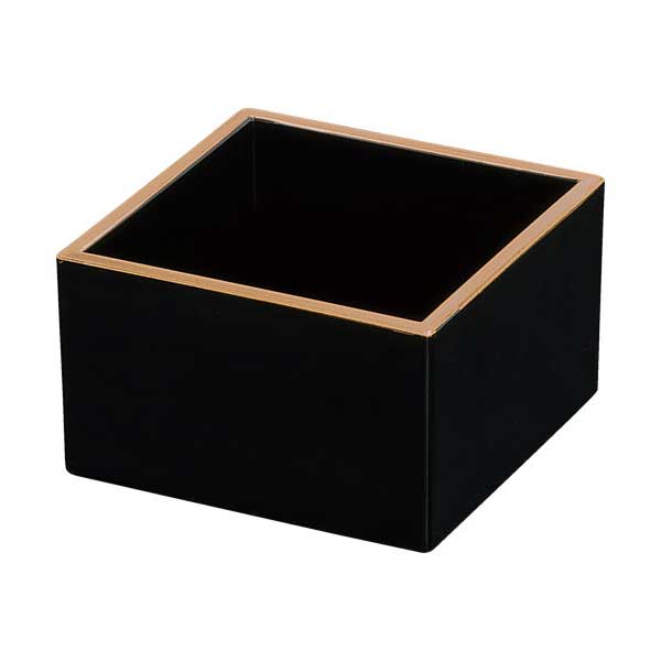 黒 渕金 一合升