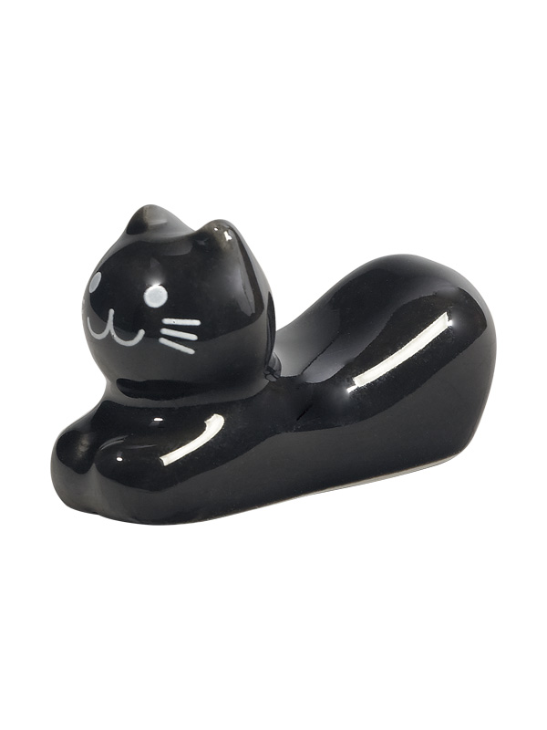 箸置 ゆったりくろねこ