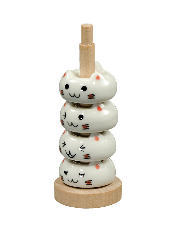 ドーナツ箸置 しろねこ