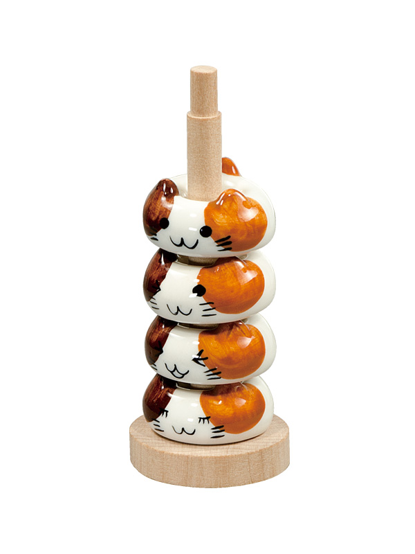 ドーナツ箸置 みけねこ